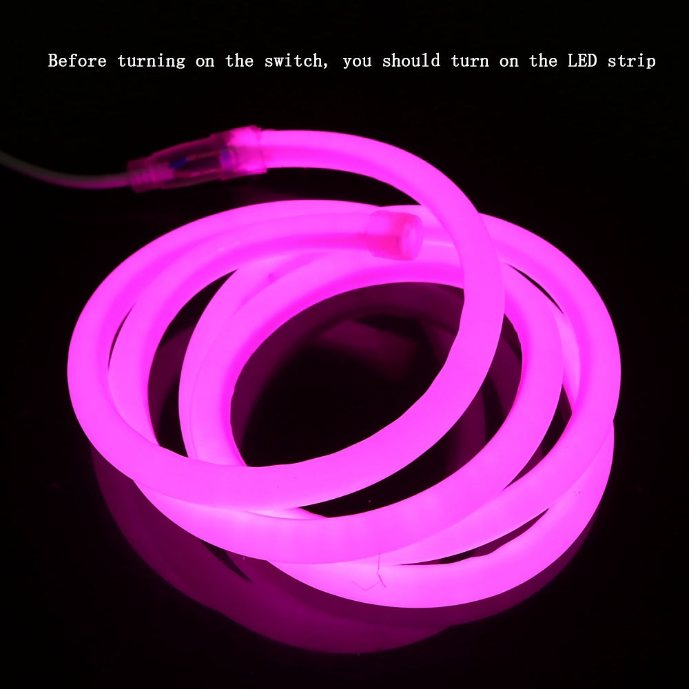 9.8ft 3m LED Neon Strip Light Rope Light SMD 2835 Round 360 Degree Luminous Round Tube IP65 Waterproof Warm White Blue Pink Green Home Decoration EU Plug 2025 - $13.99 –P6