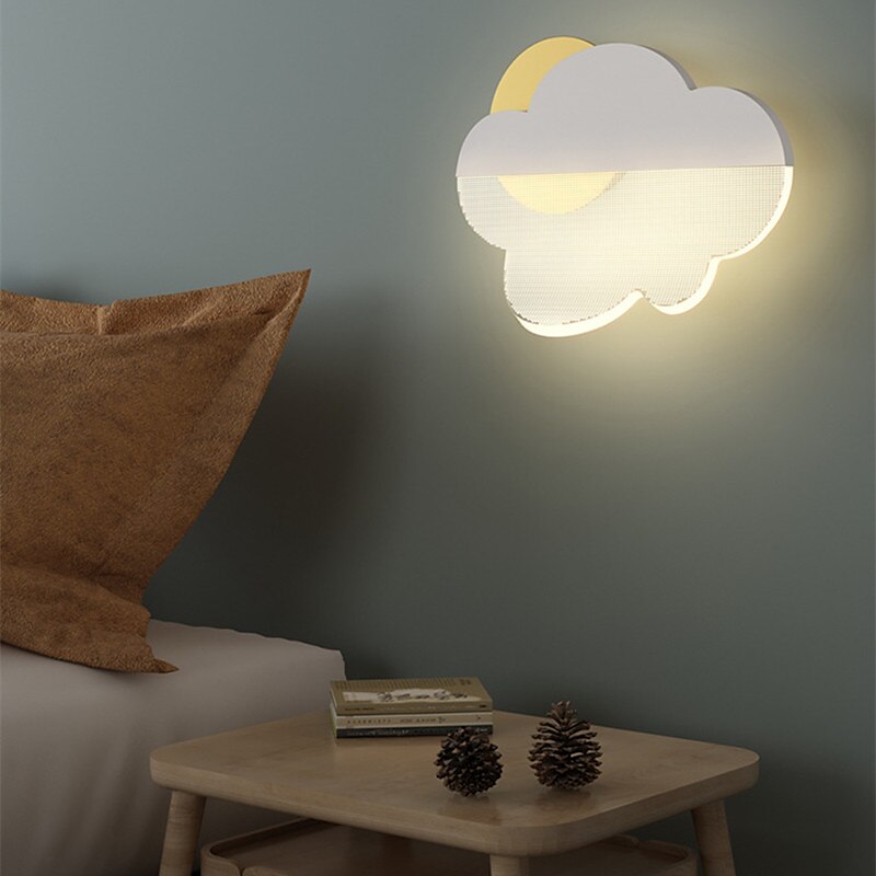 lightinthebox ed vegglampe nattbord lys skydesign søt moderne soverom barnerom jern vegglampe 220-240v 2*6 w 2025 - $116.99 –P8