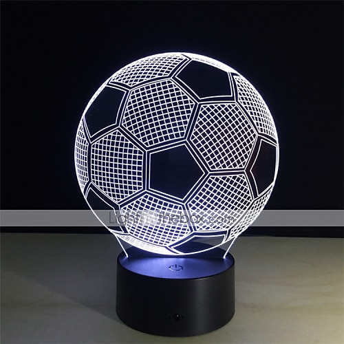 soccer 3d led night light