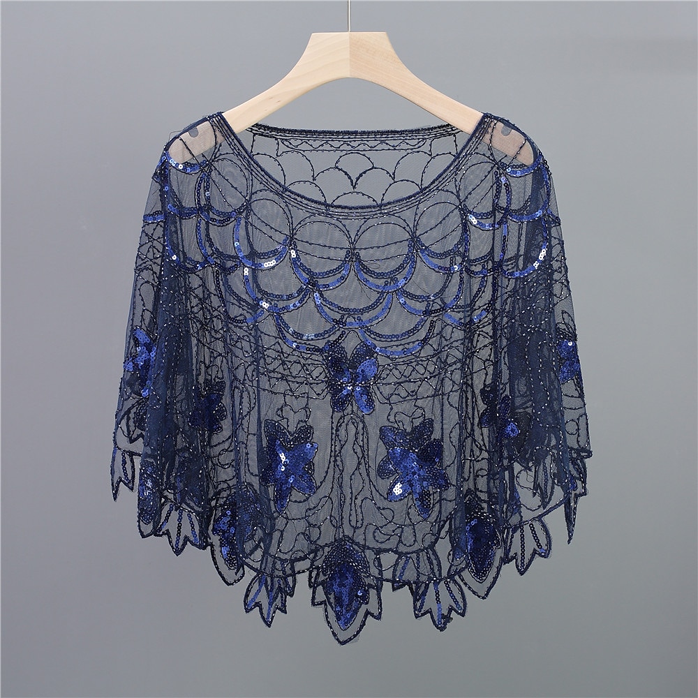 De livlige 20-årene 1920-tallet Den store Gatsby Party-kostyme Maskerade Halloween Kostumer Den store Gatsby Bryllupsgjest Paljetter Paljetter Dame Bryllup Fest Bryllupsgjest Voksne Sjal 2025 - $26.99 –P16