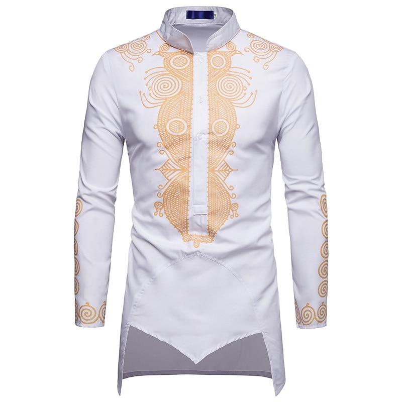 Herren Hemd Moderne afrikanische Outfits Afrikanischer Druck Dashiki Maskerade Erwachsene Hemd Party 2025 - $35.99 –P9