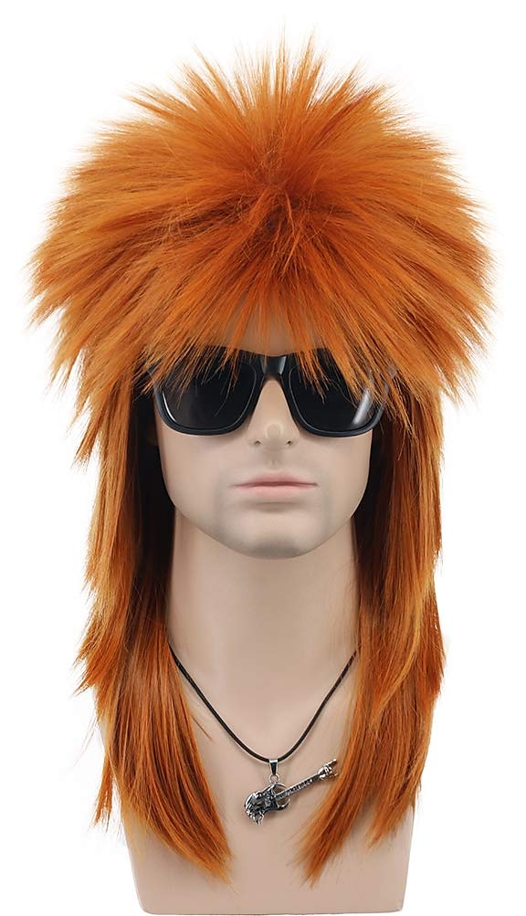 orange mullet wig