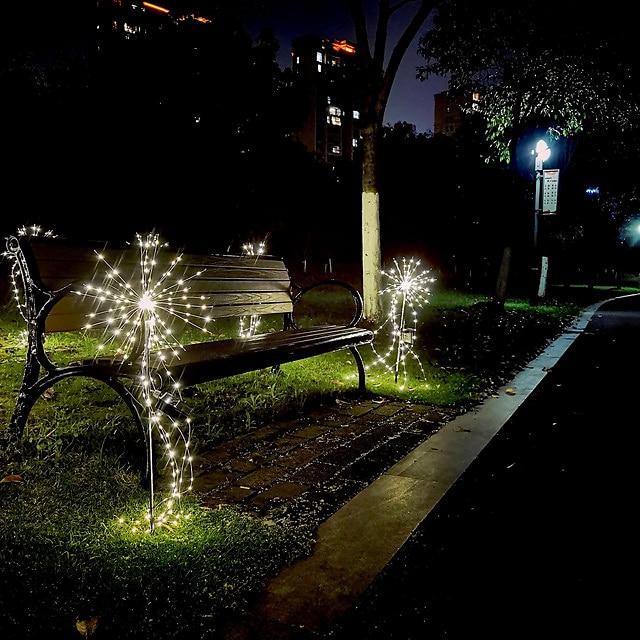 led vanntette fyrverkerilys, starburst hagelamper til julebryllup &amp; helligdager 2025 - $42.99 –P8