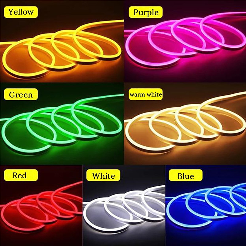 Neon Strip LED Light Flexible DC 12V Waterproof IP67 SMD 2835 Rope Tube White Blue Red Green Decoration for Christmas Holiday Indoors Outdoor 2025 - $11.49 –P5