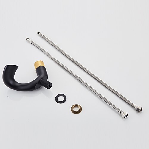 robinet mélangeur d'évier de salle de bain cascade, robinets de lavabo monocommande monobloc, pont de robinet en laiton monobloc monté avec tuyau d'eau chaude et froide de 2025 ? $89.99 –P1