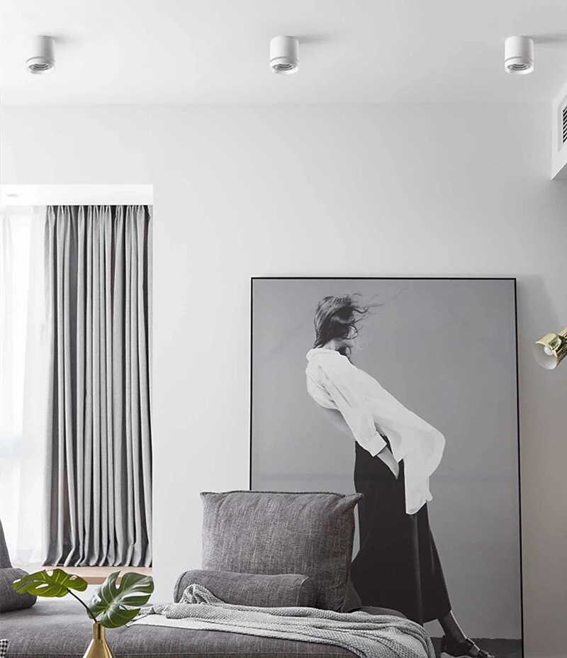 foco led luz de techo 5 cm formas geométricas luces empotradas aluminio estilo artístico elegantes acabados pintados led moderno 2026 - $47.99 –P2