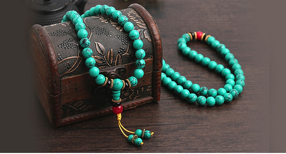 processamento e produção de pulseiras turquesa 108 pulseiras personalizadas com fotos, amostras personalizadas, transmissão ao vivo com a fonte das mercadorias de 2025 por $6.49 –P1