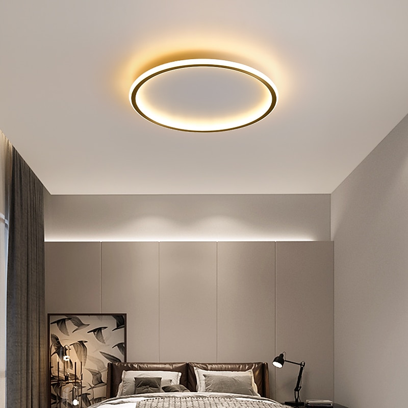 LED Ceiling Light 40/50 cm Circle Design Flush Mount Lights Copper Metal Basic Brass LED Nordic Style 220-240V 2025 - $331.09 –P7