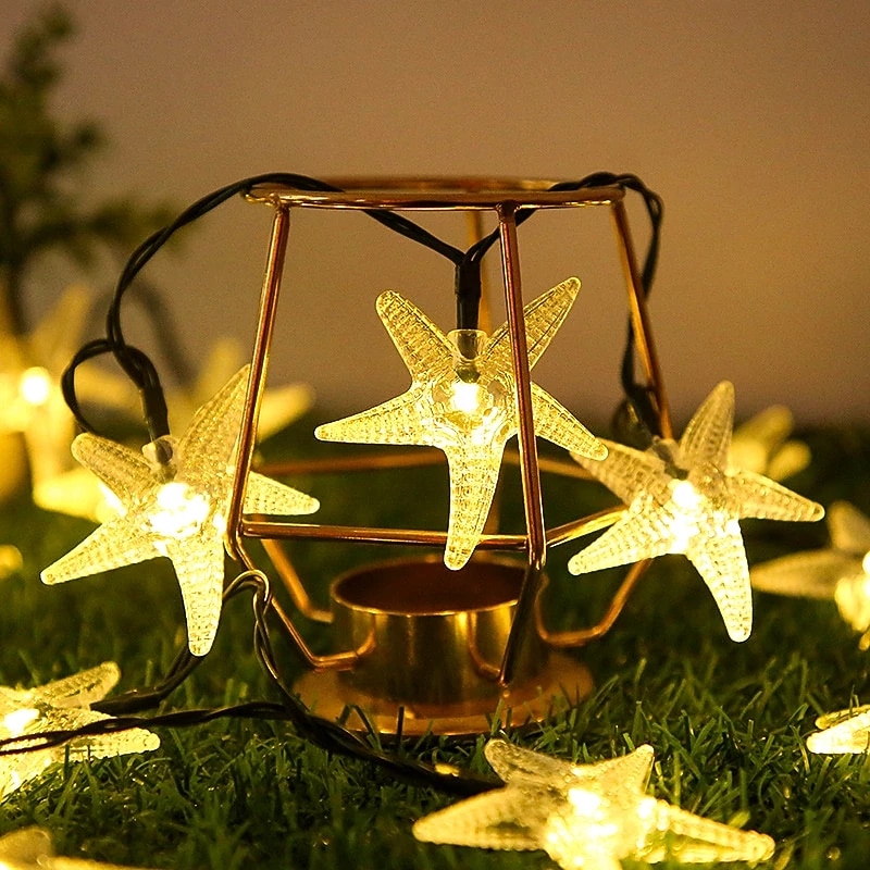 buiten zonne-lichtslinger zonne-lichtslingers 8 modi buiten waterdicht 7m-50leds 6.5m-30leds oceaan sterren fee lichtslingers bruiloft tuin vakantie huisdecoratie led zonne-tuin licht 2025 - $10.49 -P3
