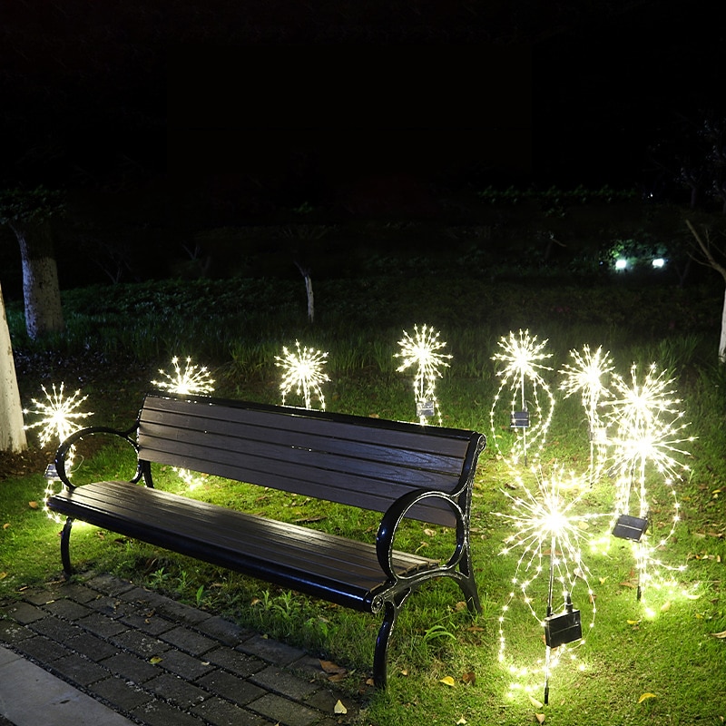 led vanntette fyrverkerilys, starburst hagelamper til julebryllup &amp; helligdager 2025 - $42.99 –P5