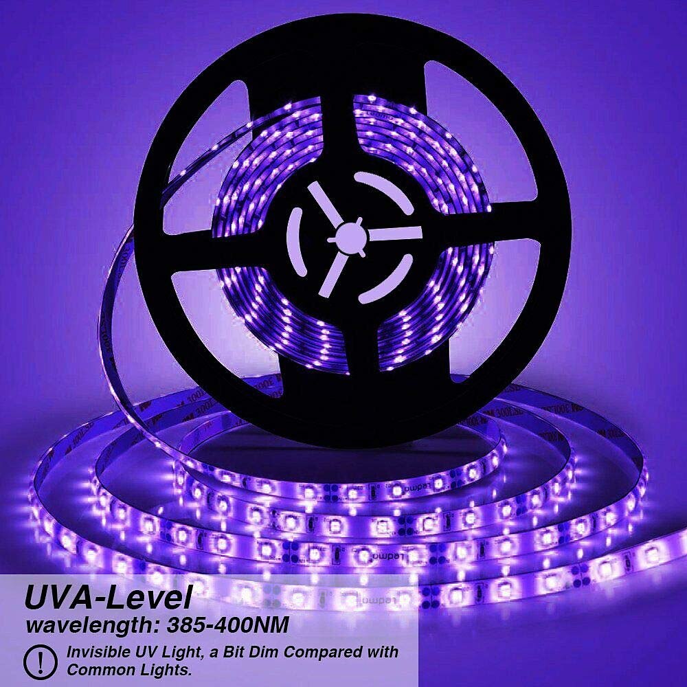 LED Strip Light 2X5M 32.8ft LED UV Black Light Strip Kit 600 Units UV Lamp Beads 12V Flexible Blacklight Fixtures 10m LED Ribbon Waterproof for Indoor Fluorescent Dance Party Stage Lighting Body Paint 2025 - $50.99 –P1