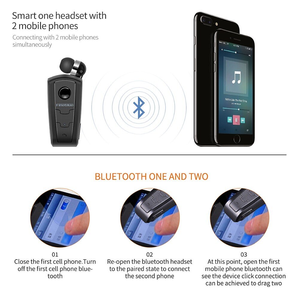 Fineblue F910 Collar Clip Bluetooth Headset Bluetooth5.0 Ergonomic Design Stereo Long Battery Life for Apple Samsung Huawei Xiaomi MI  Mobile Phone Valentine's Day Gift 2026 - $31.99 –P8