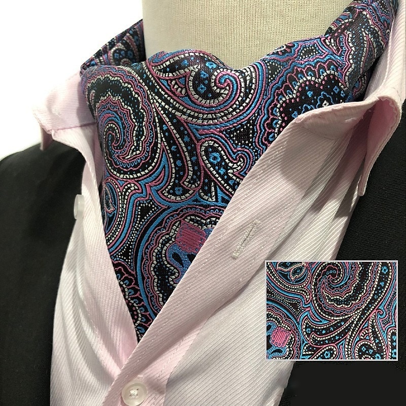 Férfi Nyakkendők Selyem nyaksál Ascot nyaksál Munkahelyi Mértani Jacquardszövet 2025 - $15.99 –P6