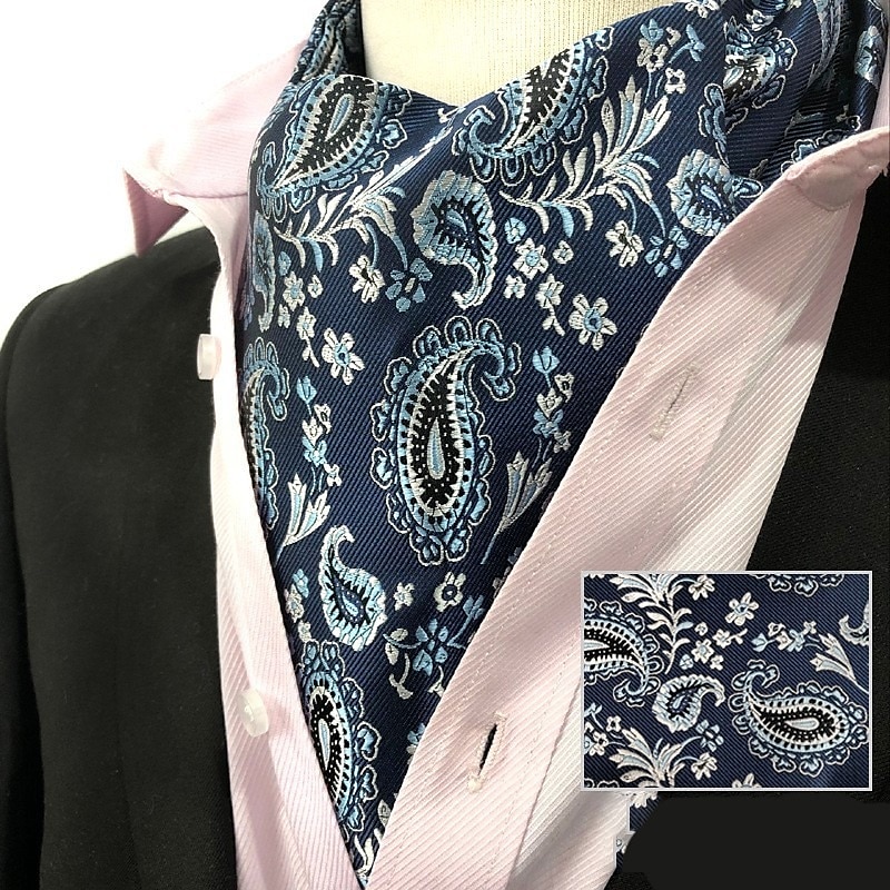 Férfi Nyakkendők Selyem nyaksál Ascot nyaksál Munkahelyi Mértani Jacquardszövet 2025 - $15.99 –P5