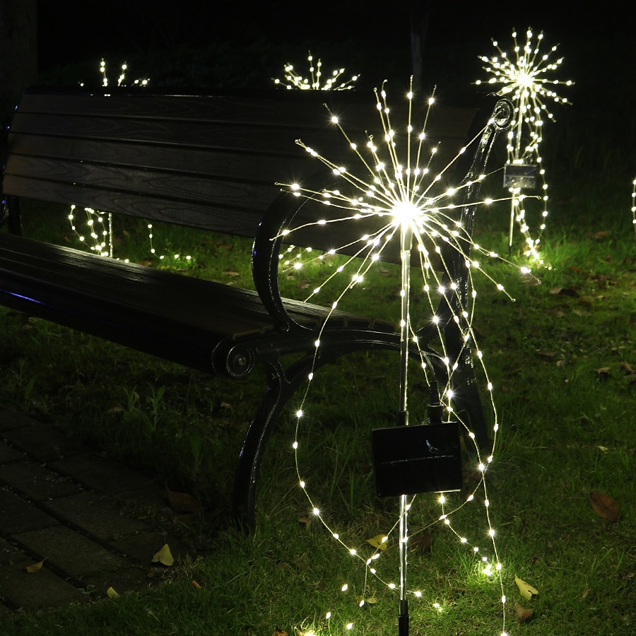 led vanntette fyrverkerilys, starburst hagelamper til julebryllup &amp; helligdager 2025 - $42.99 –P6