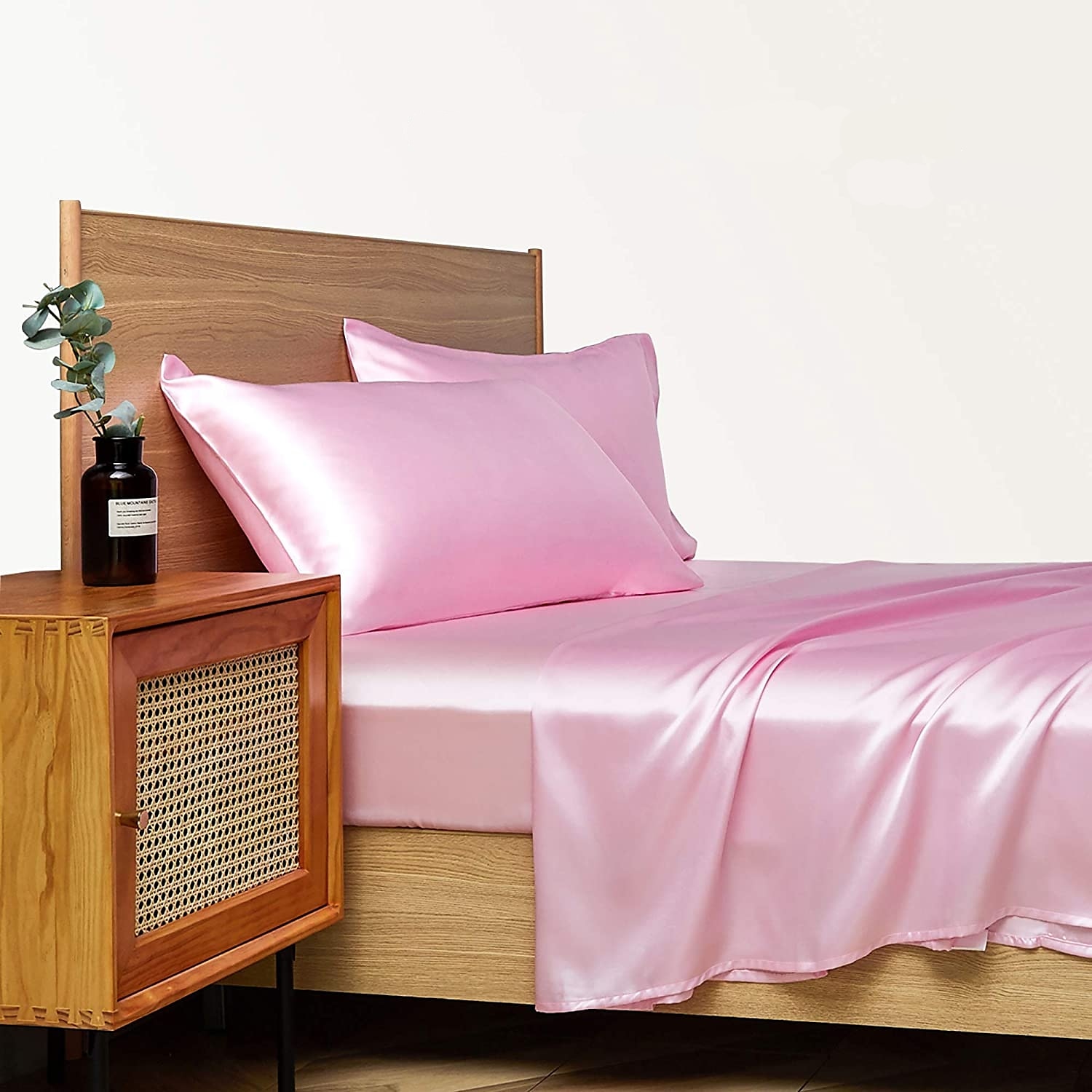 4 Pieces Satin Sheet Sets Hotel Luxury Silky Bed Sheets Soft Premium Satin Sheets Wrinkle & Fade Resistant Bedding Set Sheet Set, Include 1 Deep Pocket Fitted Sheet(12inch),1 Flat Sheet, 2 Pillowcases 2025 - $50.99 –P9