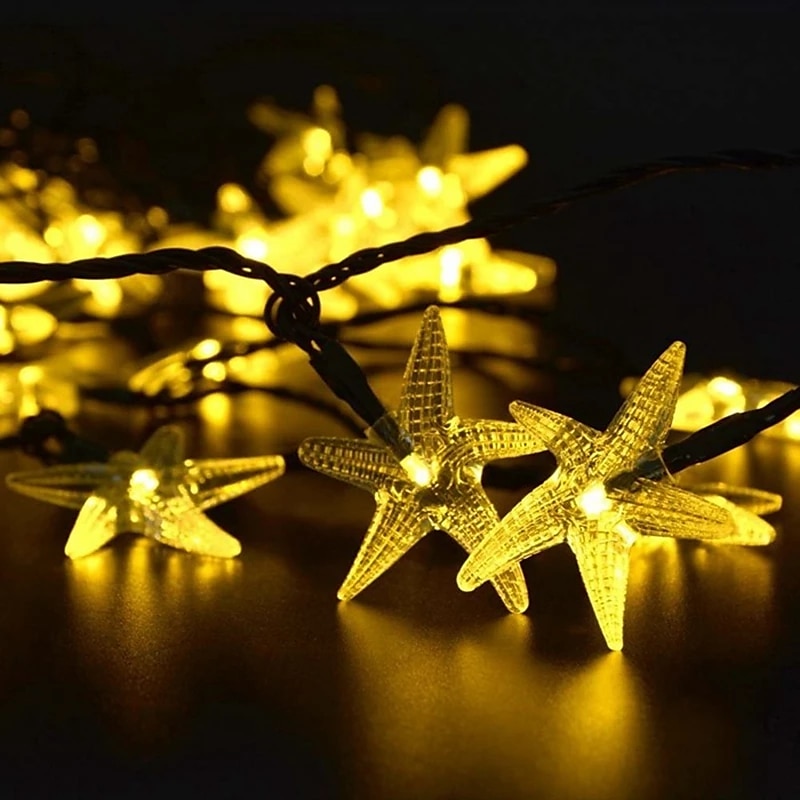 buiten zonne-lichtslinger zonne-lichtslingers 8 modi buiten waterdicht 7m-50leds 6.5m-30leds oceaan sterren fee lichtslingers bruiloft tuin vakantie huisdecoratie led zonne-tuin licht 2025 - $10.49 -P9