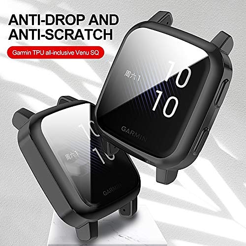 suoman 3-pack για θήκη garmin venu sq, προστατευτική θήκη κάλυψης προφυλακτήρα tpu bumper για κάλυψη μουσικής venu sq / smartwatch venu sq - μαύρο + ασημί + διαυγές 2025 - $17.99 –P6