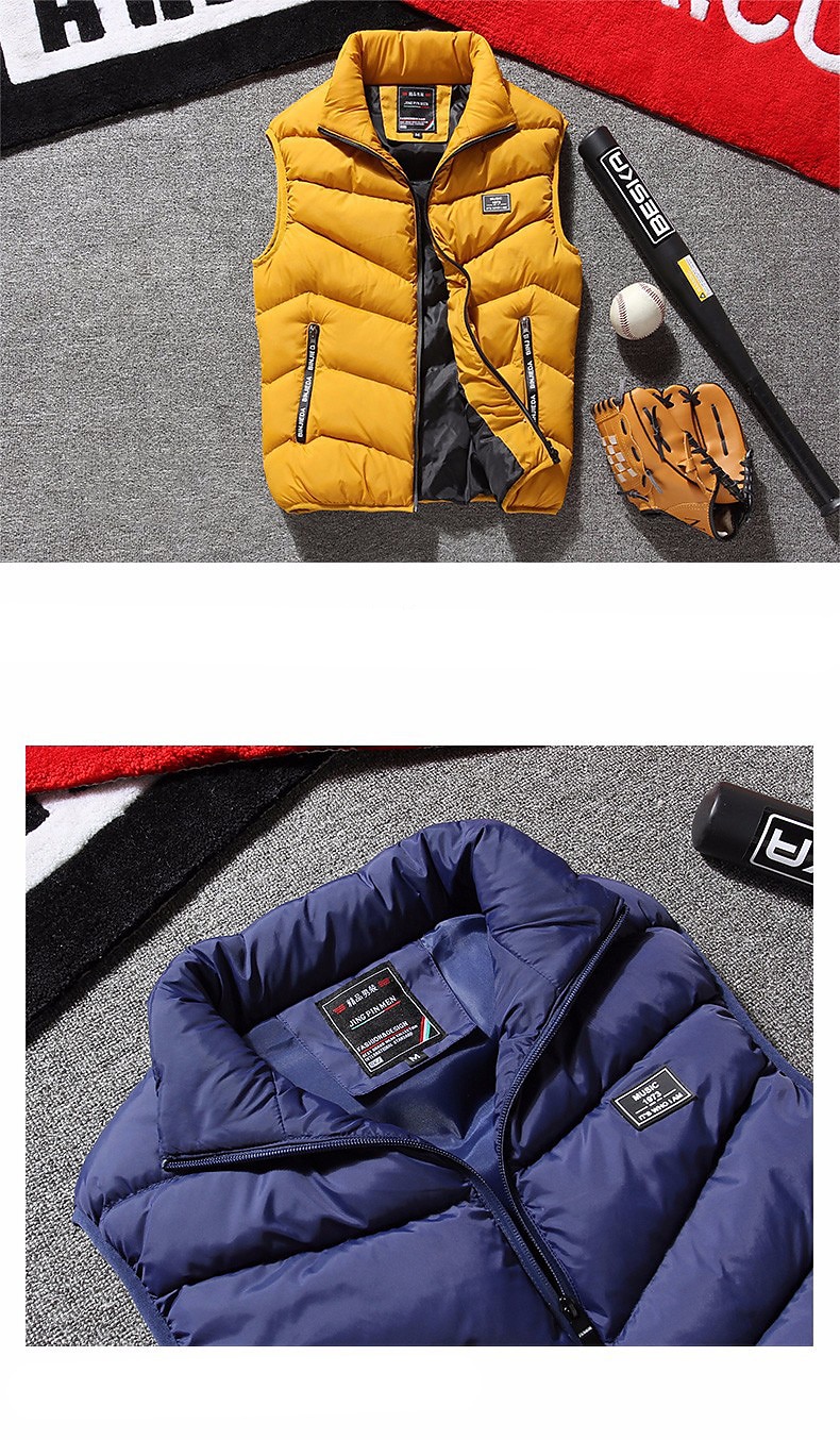 Férfi Puffer Vest Gilet Hegymászás Melegen tartani tömöríthető Légáteresztő Tél Ősz Tömör szín Fekete Rubin Sötétkék Szürke Pufferkabát 2025 - $29.99 –P6