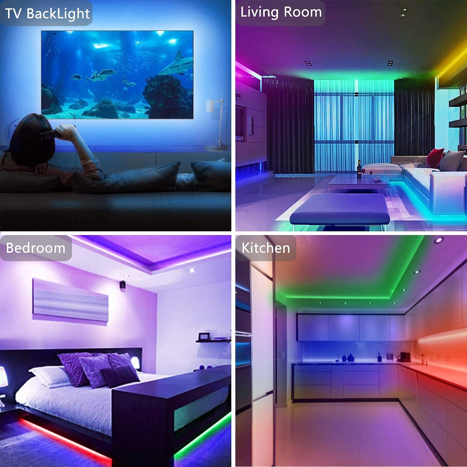 2025年 49.2フィート LED RGB ライトストリップ 3x5m 5050 SMD 450 LED 防水 10mm フレキシブル ストリップ ライト テープ カラー変更 44キー IR リモート コントローラー キット DC 12V コレクション – $38.99 –P14