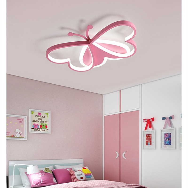 led stropní svítidlo 50 cm kruhový design zapuštěná světla kov umělecký styl stylové lakované povrchy moderní motýlí design dětský pokoj dětský pokoj 220-240v 2025 - $254.39 –P5