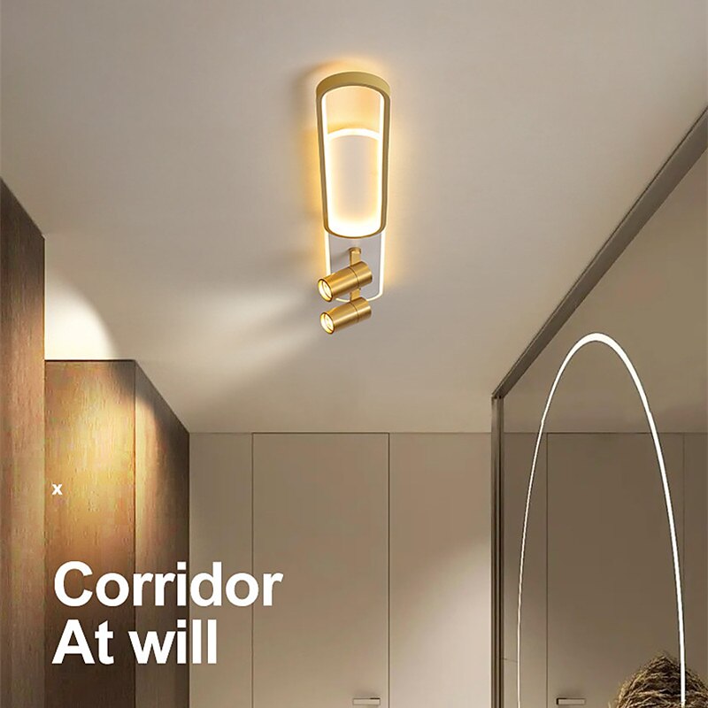 LED Ceiling Light With Spot Light Modern Black Gold 60/100 cm Circle Design Flush Mount Lights Metal Artistic Style Modern Style Stylish Painted Finishes 110-120V 220-240V 2025 - $255.59 –P6