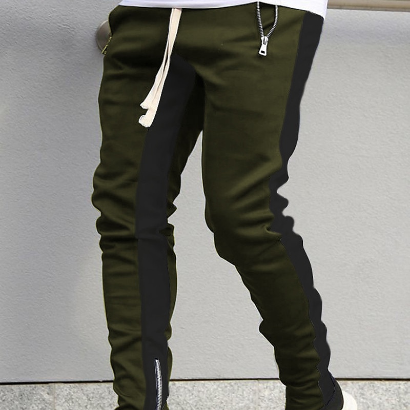 Mens Side Cross Lace Up Strings Jogger Pants Mixed Colors Sport Casual Chic E198 