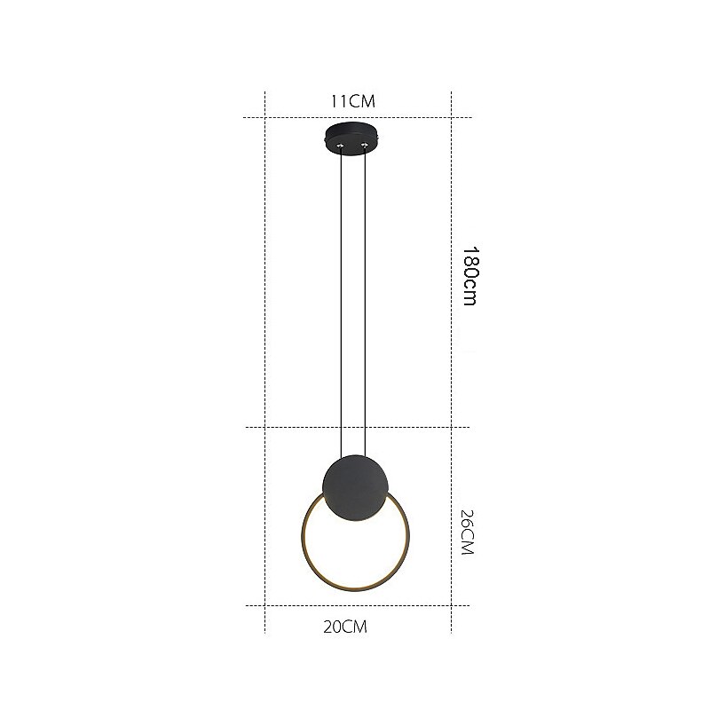 LED Pendant Light Island Light Modern Bedside Light Round Square Rectangle Metal Style Geometrical Minimalist Painted Finishes Contemporary 110-120V 220-240V 2025 - $118.99 –P2
