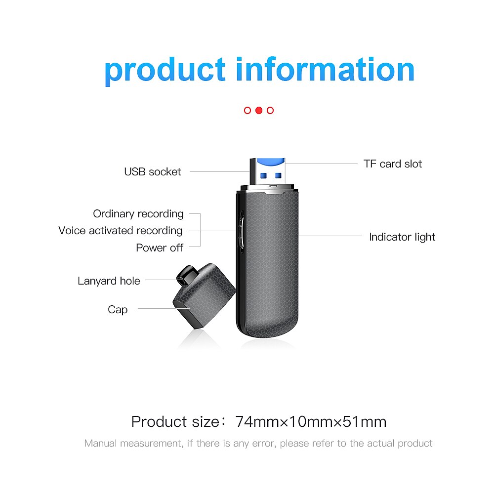 Digital Voice Recorder Q82 32GB Portable Digital Voice Recorder Rechargeable for Business Speech Meeting Learning Lectures Christmas Gift 2025 - $20.99 –P11
