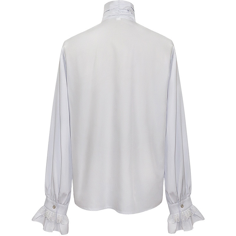 Retro Vintage Medieval Blouse / Shirt Masquerade Ren Faire Prince Vampire Aristocrat Normal Men's Pirate Fantasy Steampunk Carnival New Year Masquerade Event / Party Festival Adults' Blouse All 2025 - $48.99 –P5