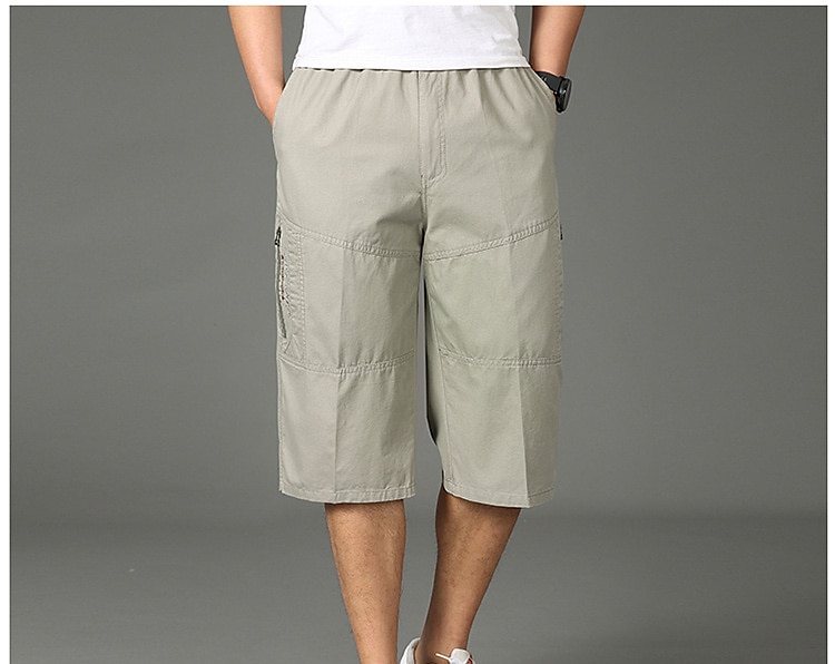 Men's Cargo Shorts Hiking Shorts Summer Outdoor Loose Ripstop Breathable Quick Dry Zipper Pocket Capri Pants Bottoms Below Knee Black Army Green Cotton Work Hunting Fishing XL XXL XXXL 4XL 5XL 2025 - $23.99 –P7