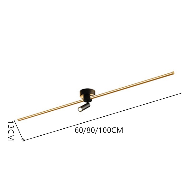 LED Ceiling Light Wall Light With Spot Light 60/80/100 cm Line Design Geometric Shapes Flush Mount Lights Aluminum Artistic Style Modern Style Stylish Painted Finishes 110-120V 220-240V 2025 - $180.99 –P9