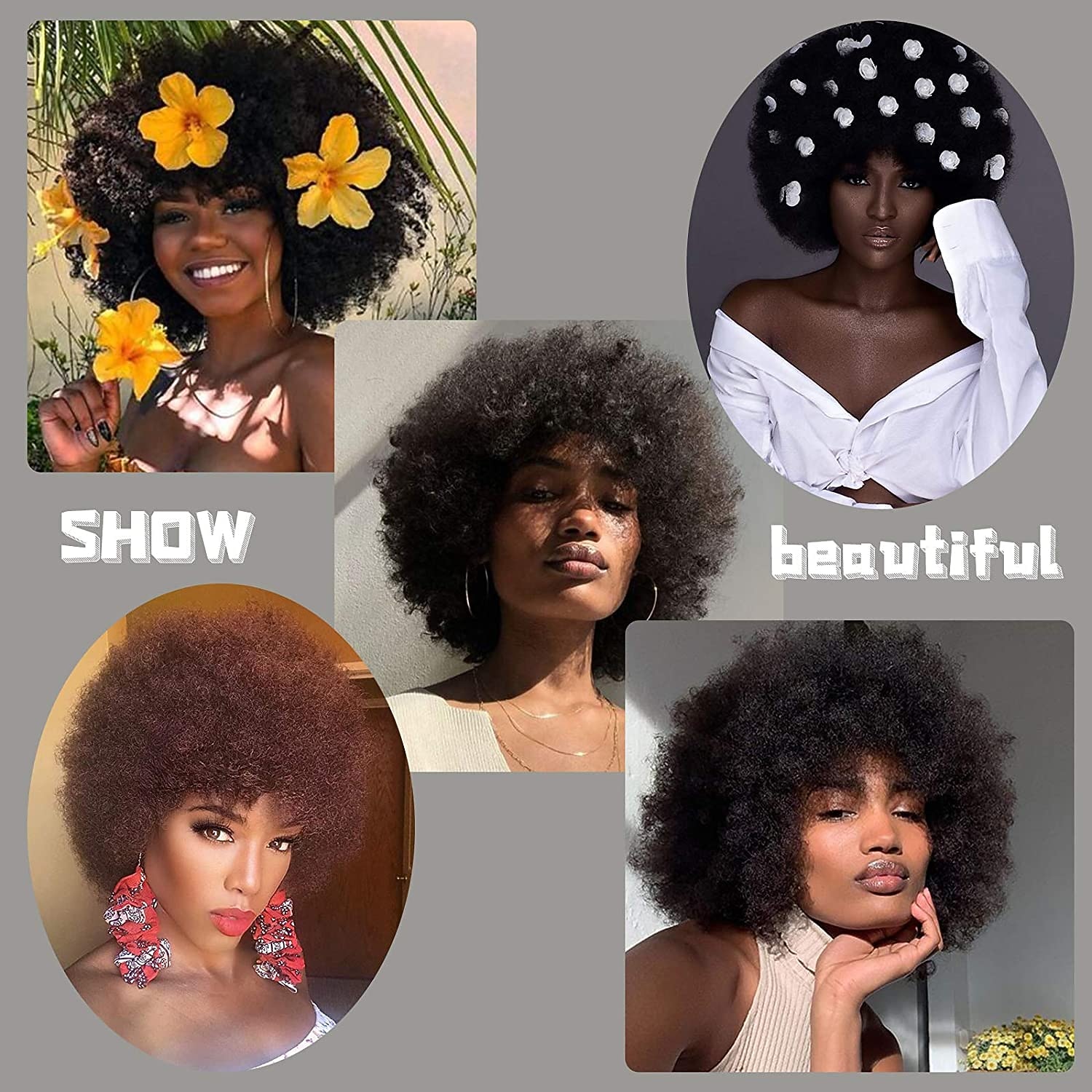 коричневые парики для женщин светло-коричневый афро-парик для чернокожих женщин пышные светло-коричневые афро-парики 70-е годы большой упругий и мягкий натуральный парик короткий афро-кудрявый 2025 - $28.99 –P7