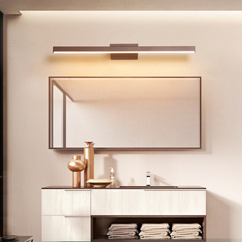 lightinthebox led oglindă lumină de vanitate led modernă iluminat baie aplici led perete dormitor baie aluminiu perete 8/12/16 w 2025 - $78.99 –P1
