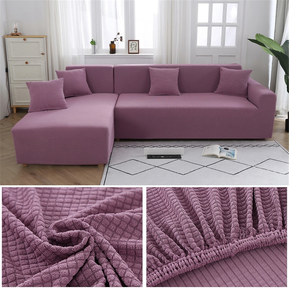 copridivano elasticizzato copridivano jacquard elastico divano componibile poltrona divanetto 4 o 4 o 3 posti bordeaux rosso a forma di L bianco grigio nero tinta unita morbido resistente lavabile (1 del 2025 a $24.99 –P11