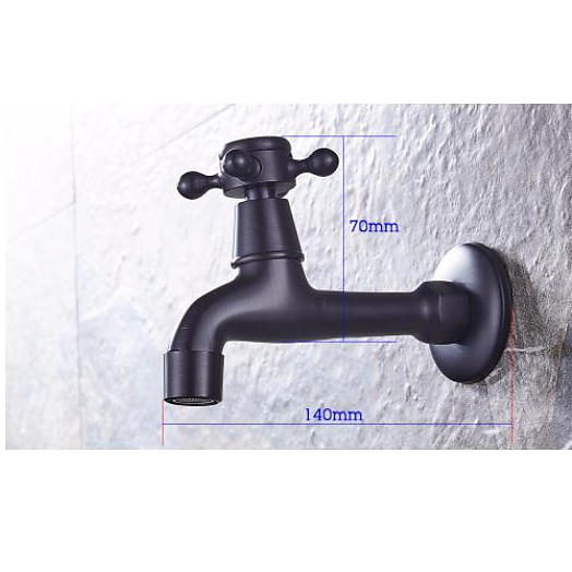 Outdoor Faucet Wall Mounted Single Handle/Outdoor/Indoor One Hole Centerset Retro Vintage Decorative Solid Brass Bathroom Sink Faucet Faucet Tap 2025 - $29.99 –P11
