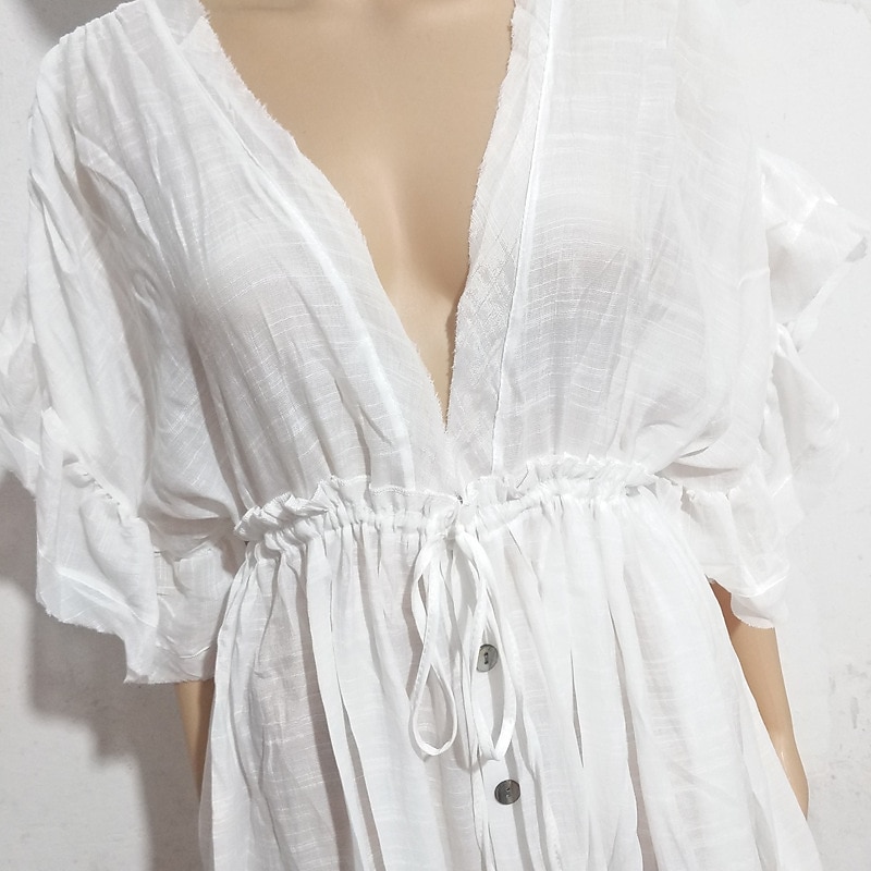 Női Keki zöld Narancssárga Rust Red Fekete Nyár Tavasz Ősz Hosszú ruha Maxi ruha Vászon ihletésű ruhák hétköznapi ruha Swing ruha Boho Tengerpart Laza öltözet Tiszta szín V-alakú 2025 - $32.99 –P15