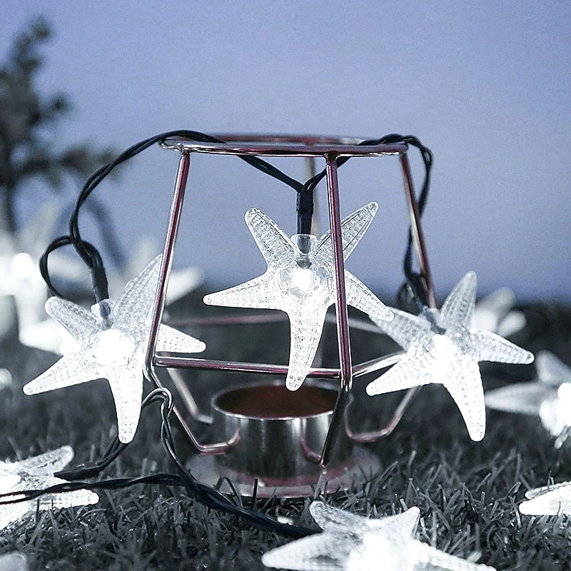 buiten zonne-lichtslinger zonne-lichtslingers 8 modi buiten waterdicht 7m-50leds 6.5m-30leds oceaan sterren fee lichtslingers bruiloft tuin vakantie huisdecoratie led zonne-tuin licht 2025 - $10.49 -P11