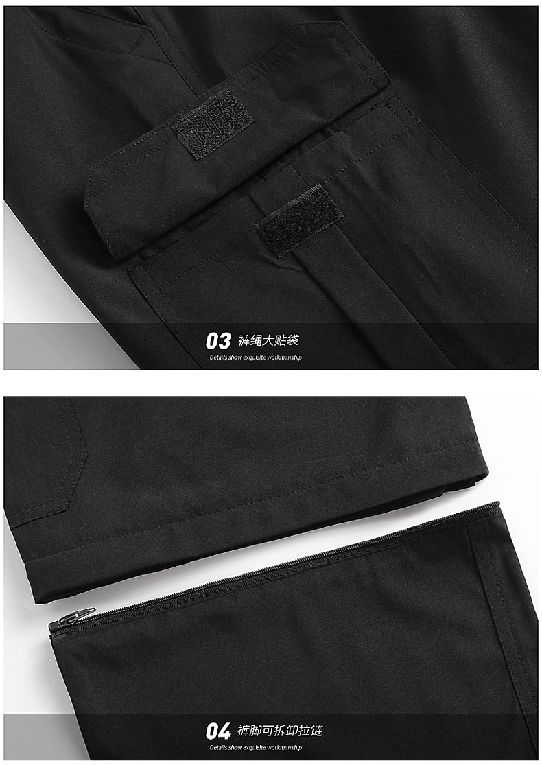 Ανδρικά Μετατρέψιμα παντελόνια Παντελόνι πεζοπορίας Καλοκαίρι Εξωτερική Γρήγορο Στέγνωμα Multi Pocket Ελαστικό Σκούπισμα ιδρώτα Παντελόνια Μαύρο Πράσινο Χακί Ελαστίνη 2025 - $35.99 –P5