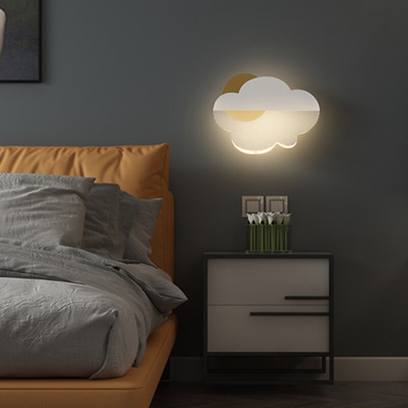 lightinthebox ed vegglampe nattbord lys skydesign søt moderne soverom barnerom jern vegglampe 220-240v 2*6 w 2025 - $116.99 –P5