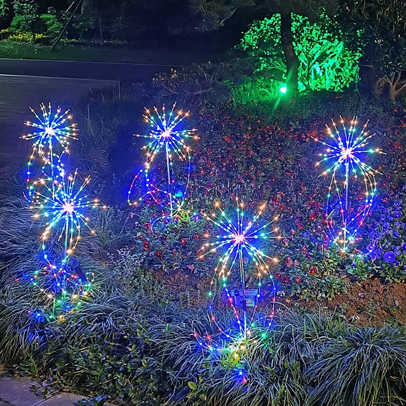 led vanntette fyrverkerilys, starburst hagelamper til julebryllup &amp; helligdager 2025 - $42.99 –P9