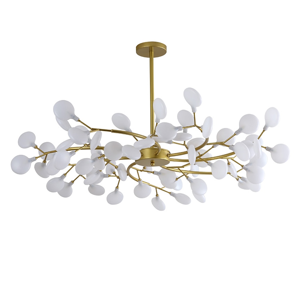 ha condotto la luce del pendente 27 36 45 54 teste lampadario firefly ha condotto l'illuminazione a sospensione lampada a soffitto postmoderna lampada a sospensione ramo in oro rosa lampadario a led del 2025 a $309.69 –P2