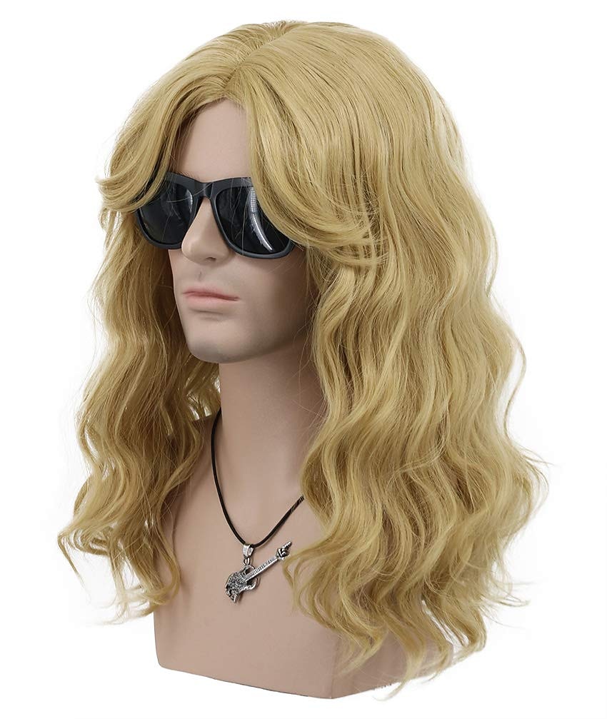 cefal peruka syntetyczna peruka fala schludny bang peruka średniej długości brązowe blond włosy syntetyczne męskie na imprezę cosplay peruka (tylko peruka) 2025 - $31.99 –P2