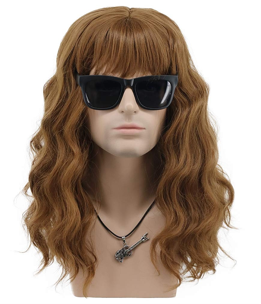 cefal peruka syntetyczna peruka fala schludny bang peruka średniej długości brązowe blond włosy syntetyczne męskie na imprezę cosplay peruka (tylko peruka) 2025 - $31.99 –P11