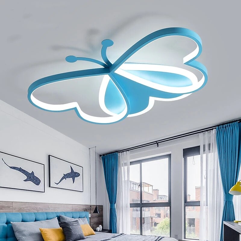 led stropní svítidlo 50 cm kruhový design zapuštěná světla kov umělecký styl stylové lakované povrchy moderní motýlí design dětský pokoj dětský pokoj 220-240v 2025 - $254.39 –P7
