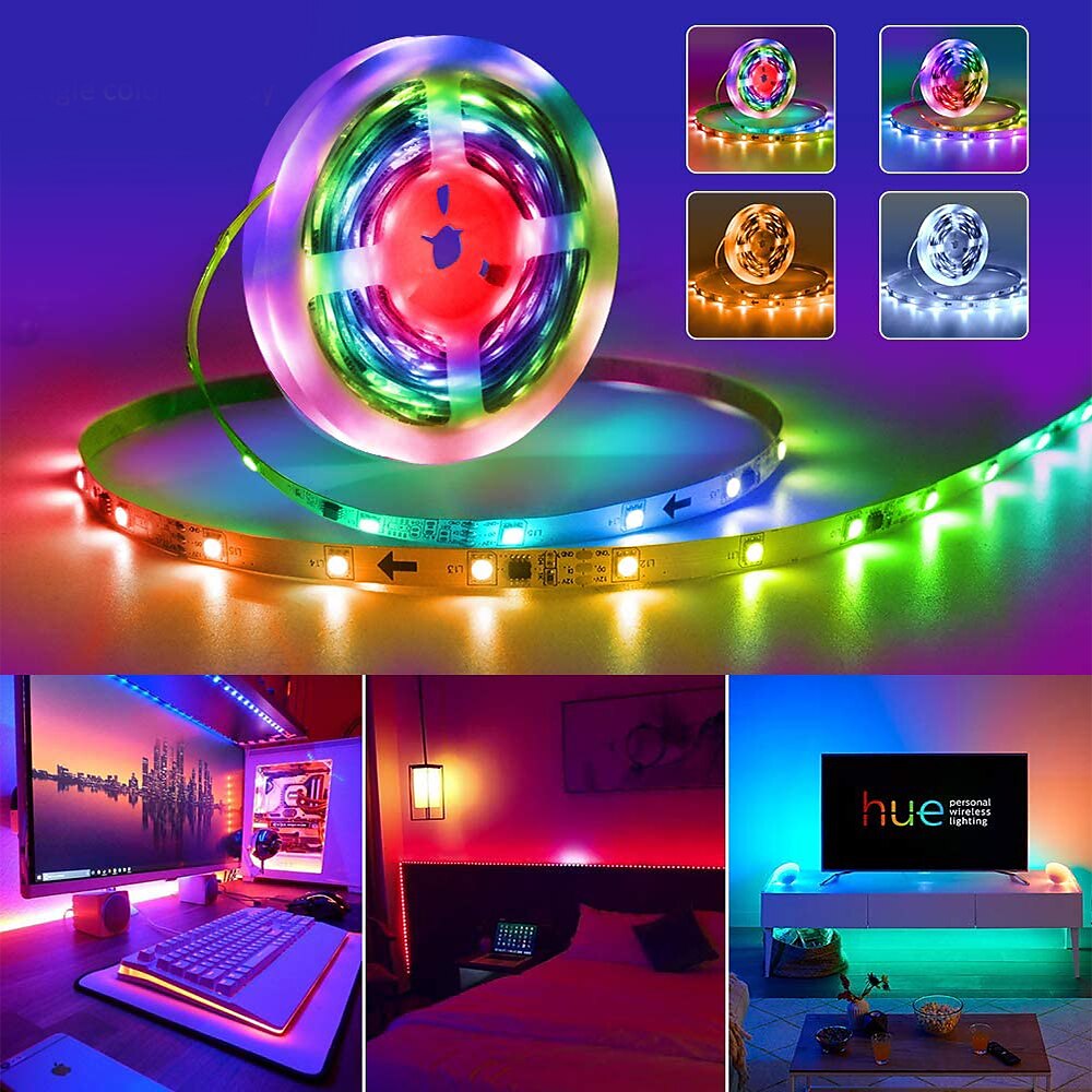 شرائط إضاءة LED RGB بطول 49.2 قدم، 3 × 5 متر، 5050 SMD 450 LED، شريط إضاءة مرن مقاوم للماء 10 مم، شريط إضاءة متغير اللون مع جهاز تحكم عن بعد بالأشعة تحت الحمراء مكون من 44 مفتاحًا، تيار مستمر 12 فولت 2025 - $38.99 –P3
