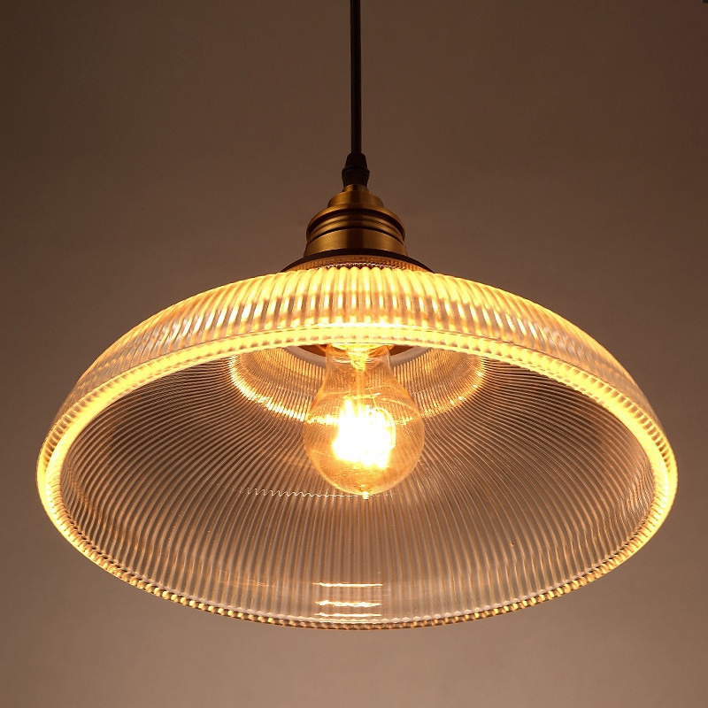 30cm LED Pendant Light Glass Metal Vintage Style Country Lights Transparent Lampshade Bar Cafes Dining Room Kitchen Living Room Light 110-120V 220-240V 2025 - $249.99 –P3