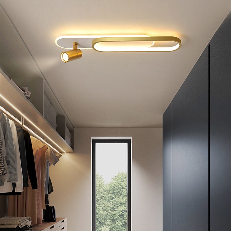 LED Ceiling Light With Spot Light Modern Black Gold 60/100 cm Circle Design Flush Mount Lights Metal Artistic Style Modern Style Stylish Painted Finishes 110-120V 220-240V 2025 - $255.59 –P8