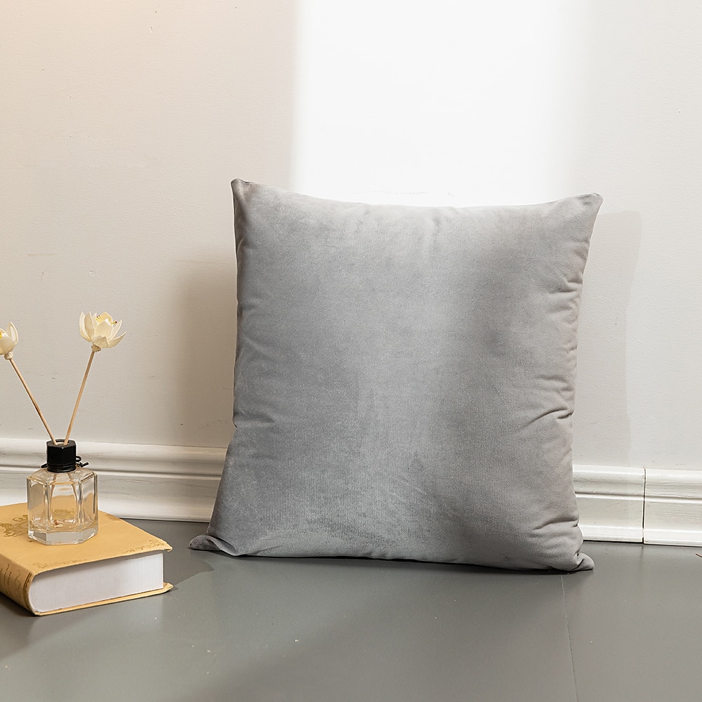 dekorative kasteputer høst putetrekk putetrekk moderne enkel tykk nederlandsk fløyel ensfarget sofa stue soverom 1 stk rosa blå salvie grønn lilla 2025 - $10.99 –P10