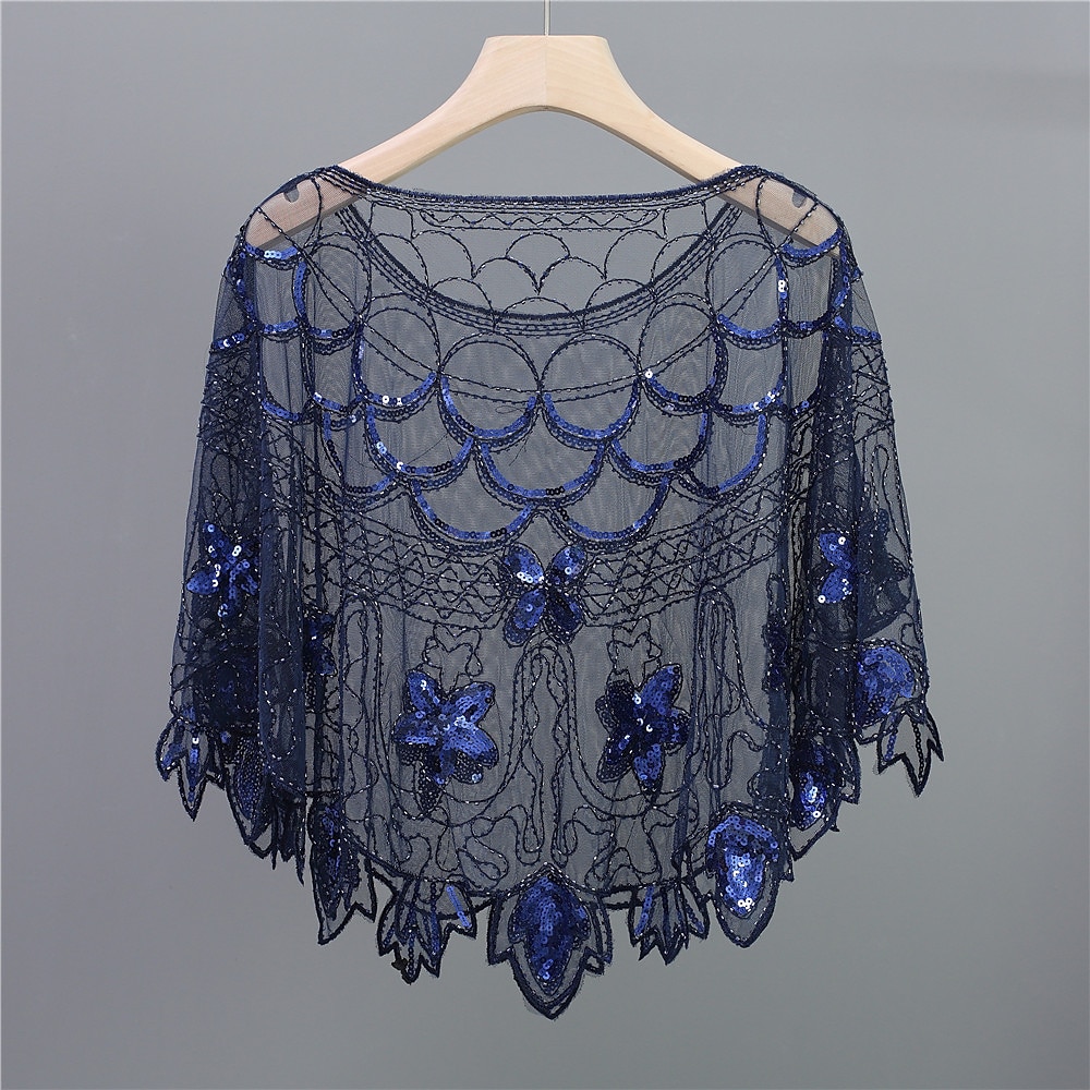 De livlige 20-årene 1920-tallet Den store Gatsby Party-kostyme Maskerade Halloween Kostumer Den store Gatsby Bryllupsgjest Paljetter Paljetter Dame Bryllup Fest Bryllupsgjest Voksne Sjal 2025 - $26.99 –P20